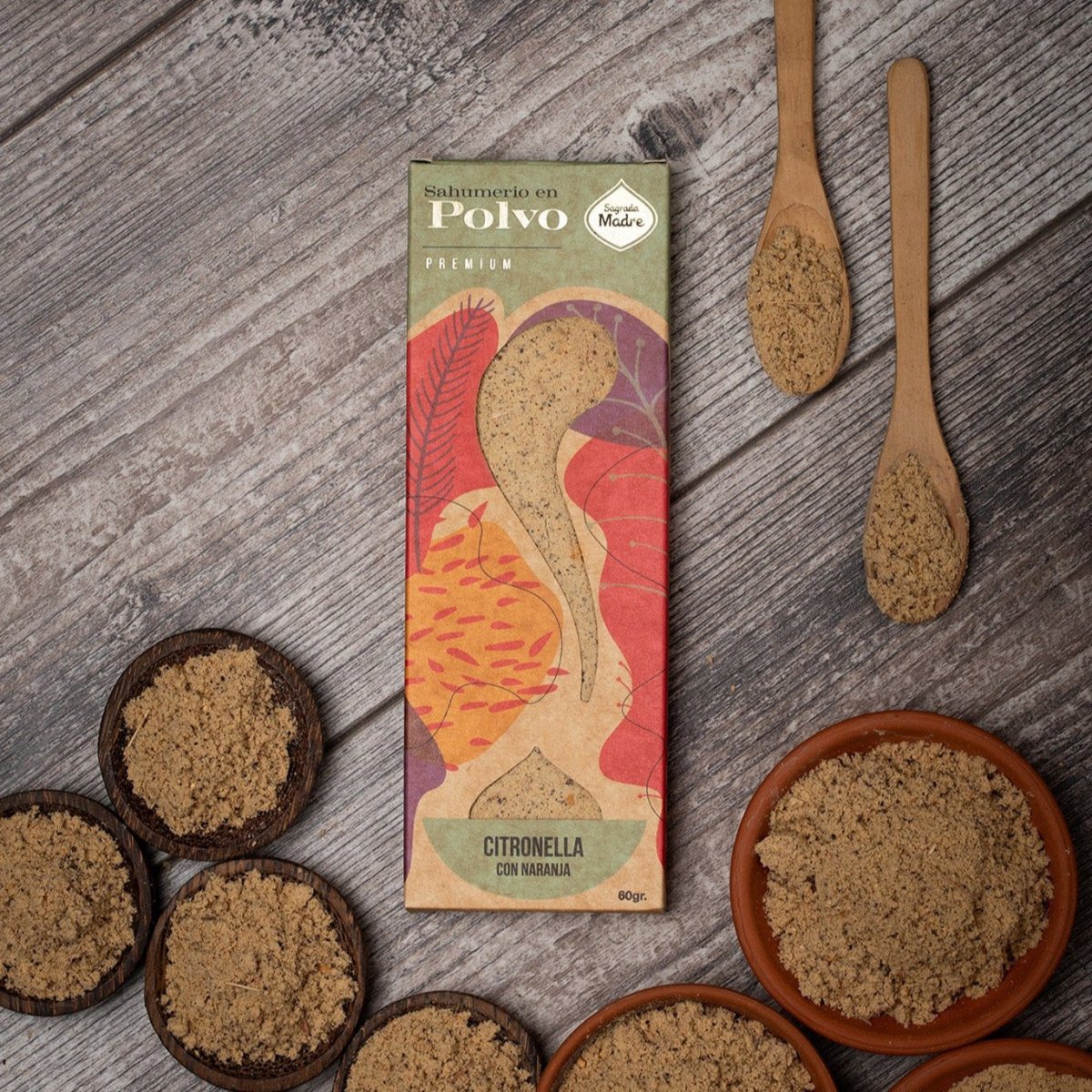 Incienso en Polvo Citronela & Naranja - Sagrada Madre