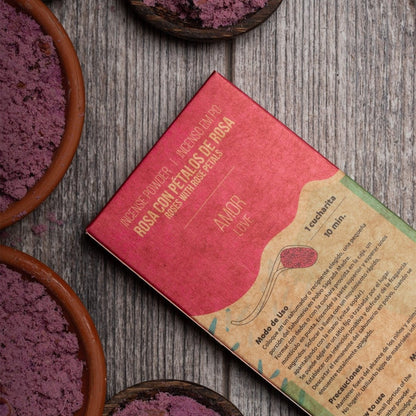 Incienso en Polvo Rosa con Pétalos - Sagrada Madre