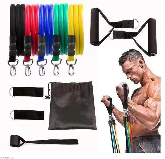 Kit de gomas elásticas de resistencia innovagizmo con varias bandas de diferentes niveles para entrenamiento físico.