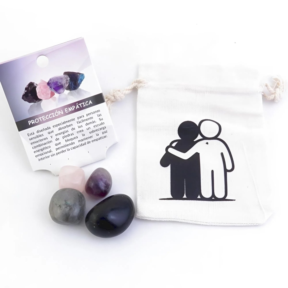 Kit de minerales de protección empática de Mystical Tienda, con cristales para fortalecer la energía y la empatía.