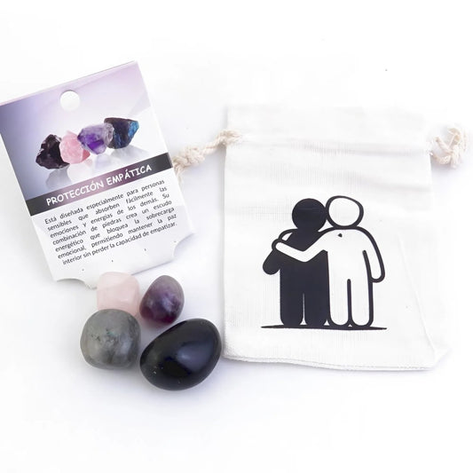 Kit de minerales de protección empática de Mystical Tienda, con cristales para fortalecer la energía y la empatía.