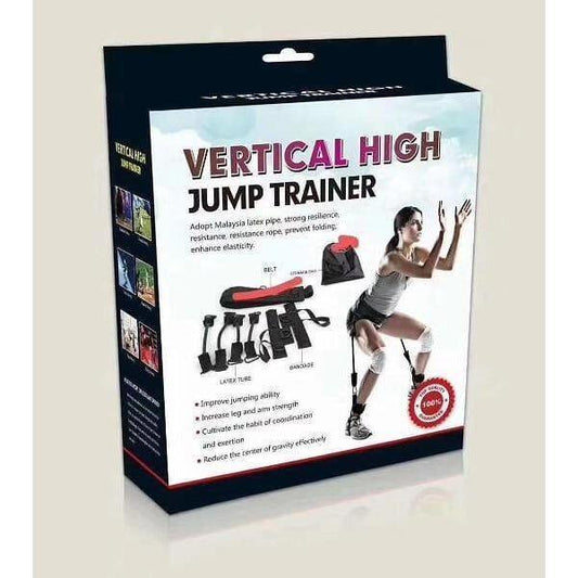 Kit vertical de gomas elásticas de resistencia para entrenamiento de tren inferior, marca Innovagizmo, en color negro y rojo.