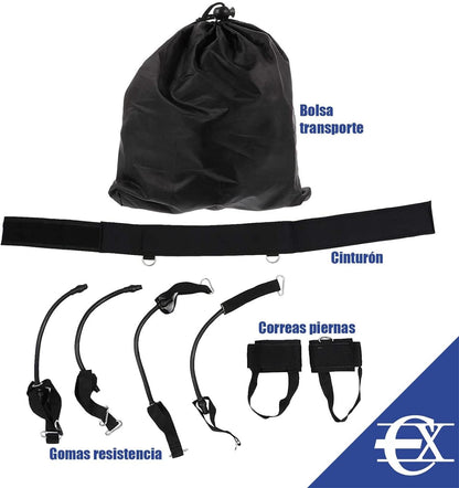 Kit vertical de gomas elásticas de resistencia para tren inferior de la marca innovagizmo, ideal para entrenamiento en casa.