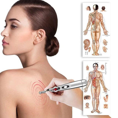 Lápiz de masaje de acupuntura innovagizmo.com, herramienta portátil para terapia de acupuntura y relajación muscular.