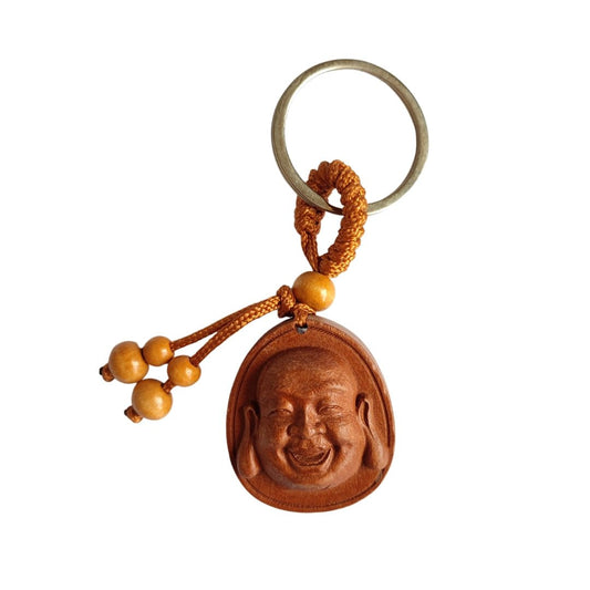 Llavero de Madera - Cabeza de Buda