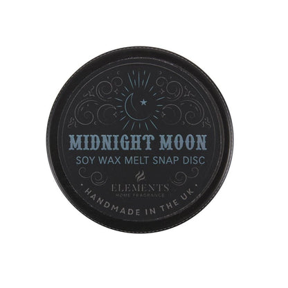 Melt de cera Luna de Media Noche de Mystical Tienda, forma de luna en cera aromática negra para velas y ambientación.