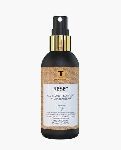 Spray protector térmico multifuncional Belma Kosmetik Reset de XARODIST, con aceite de macadamia, para cuidado capilar.