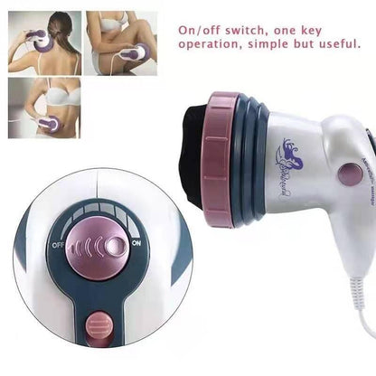 Masajeador anticelulítico de 4 cabezas de innovagizmo.com, con diseño ergonómico para masajes en cuerpo y reducción de celulitis.