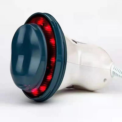 Masajeador anticelulítico de 4 cabezas en color negro, con mango ergonómico, ideal para reducir celulitis y mejorar la circulación.
