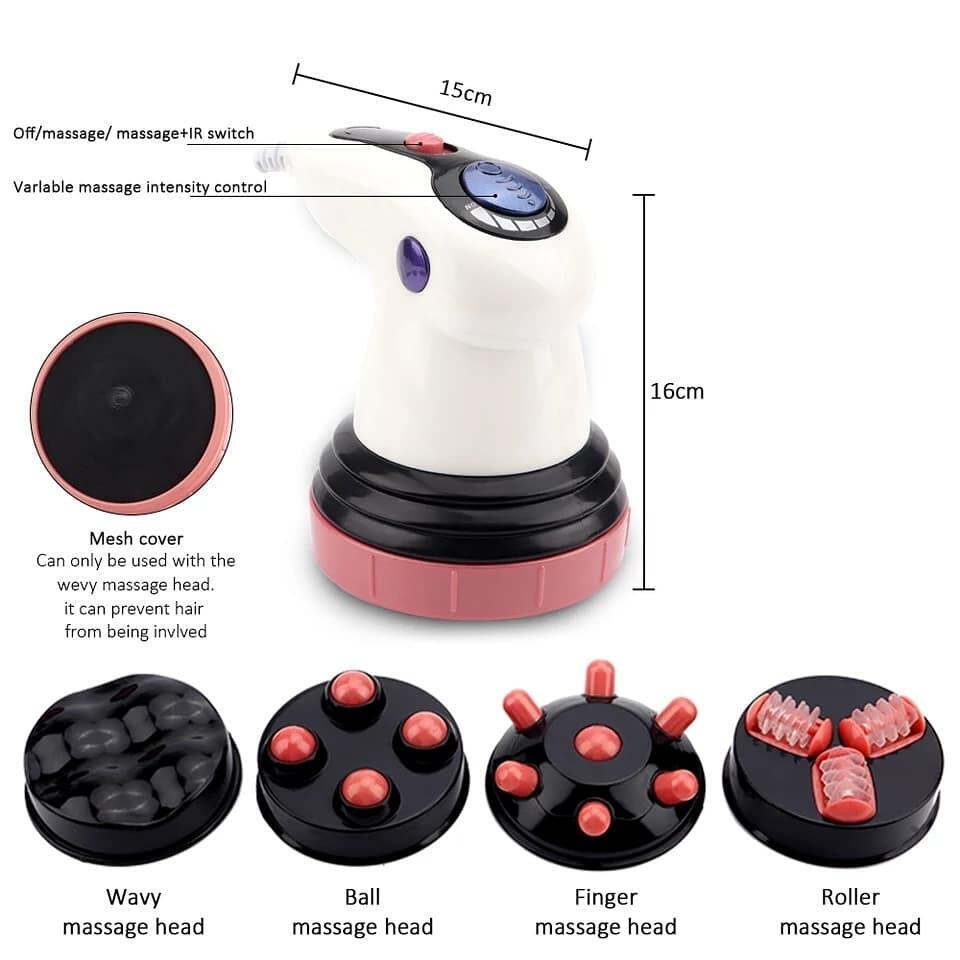 Masajeador anticelulítico de 4 cabezas de innovagizmo.com, con diseño ergonómico para reducir celulitis y mejorar la circulación.