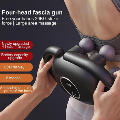 Masajeador de mano innovagizmo.com, dispositivo portátil con botones y superficie de masaje para aliviar tensión muscular.