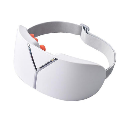 Masajeador de ojos innovagizmo.com, dispositivo eléctrico para aliviar ojeras y fatiga, con diseño compacto y compacto.