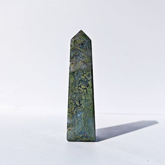 Obelisco de Ágata Musgo - Sensaido