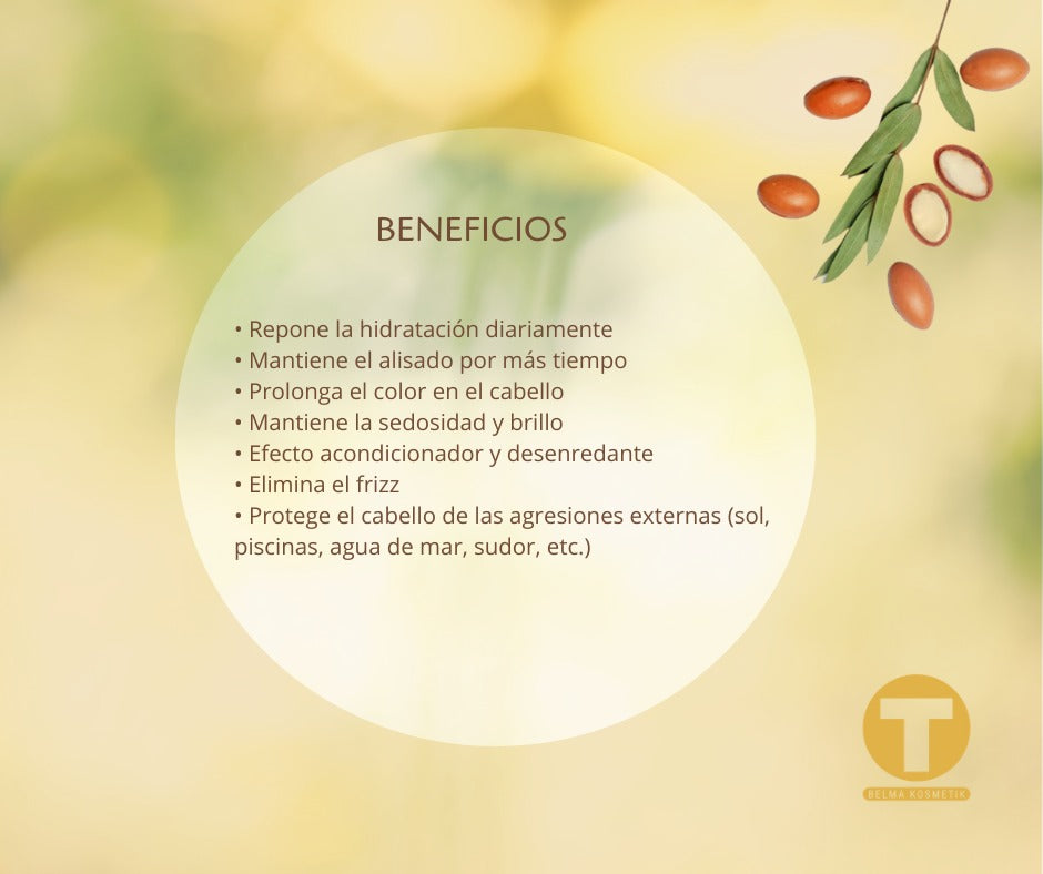 Belma kosmetik-Kit de mantenimiento de argán x 3-Todo tipo de cabellos. - Sensaido