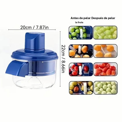 Peladora automática de frutas Innovagizmo.com, máquina rápida y precisa para pelar frutas sin esfuerzo.