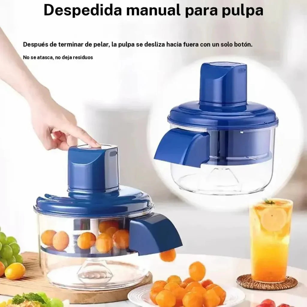 Peladora automática de frutas de innovagizmo.com, máquina rápida y precisa para pelar frutas sin esfuerzo.