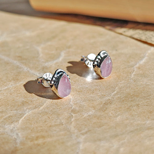 Pendientes Agra de Cuarzo Rosa