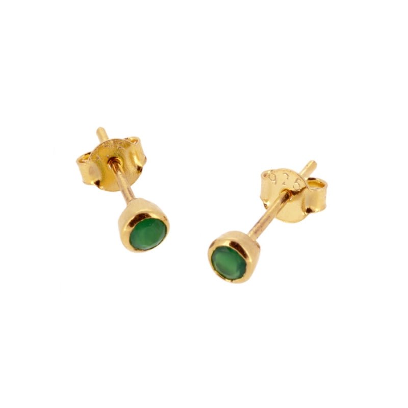 Pendientes 'Alexandra' de Calcedonia Verde - Sensaido