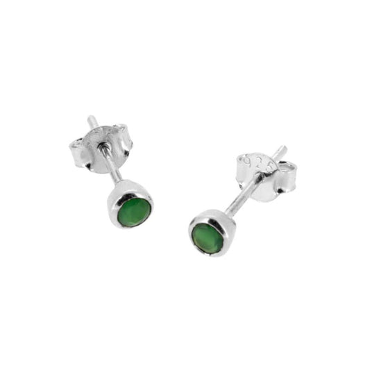 Pendientes 'Alexandra' de Calcedonia Verde