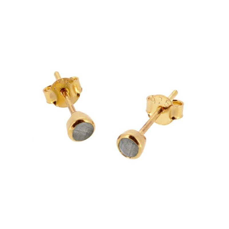 Pendientes 'Alexandra' de Labradorita de Mystical Tienda, con piedras labradorita y diseño elegante en plata.