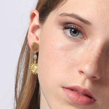 Pendientes Amsha de Amazonita