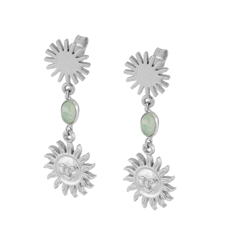 Pendientes Amsha de Amazonita