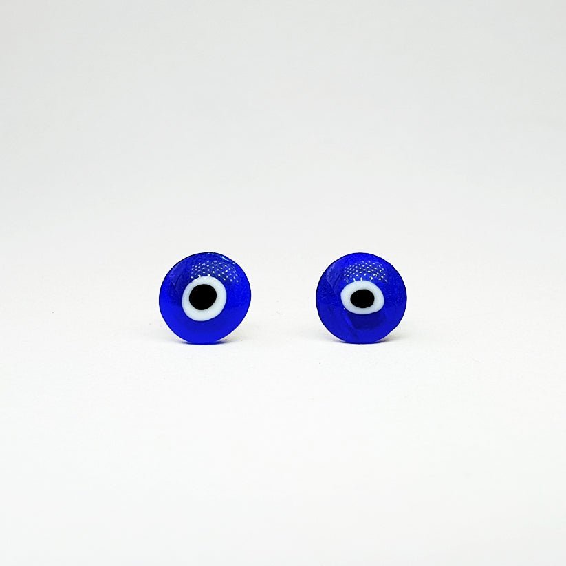 Pendientes de botón de ojo turco en plata de ley 925, diseño elegante y protectores en pendientes de joyería fina.