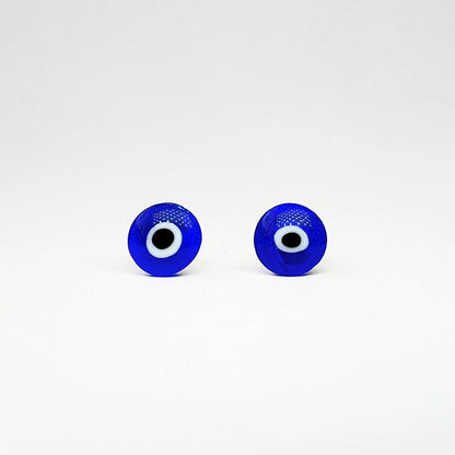 Pendientes de botón de ojo turco en plata de ley 925, diseño elegante y protectores en pendientes de joyería fina.