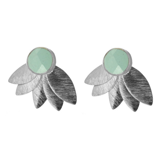 Pendientes 'Charlotte' de Calcedonia Aqua