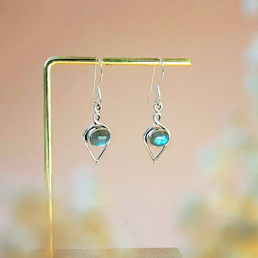 Pendientes Eleos Labradorita y Plata de Ley 925