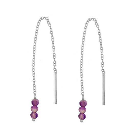 Pendientes Largos de Amatista