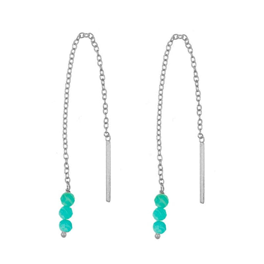 Pendientes Largos de Amazonita