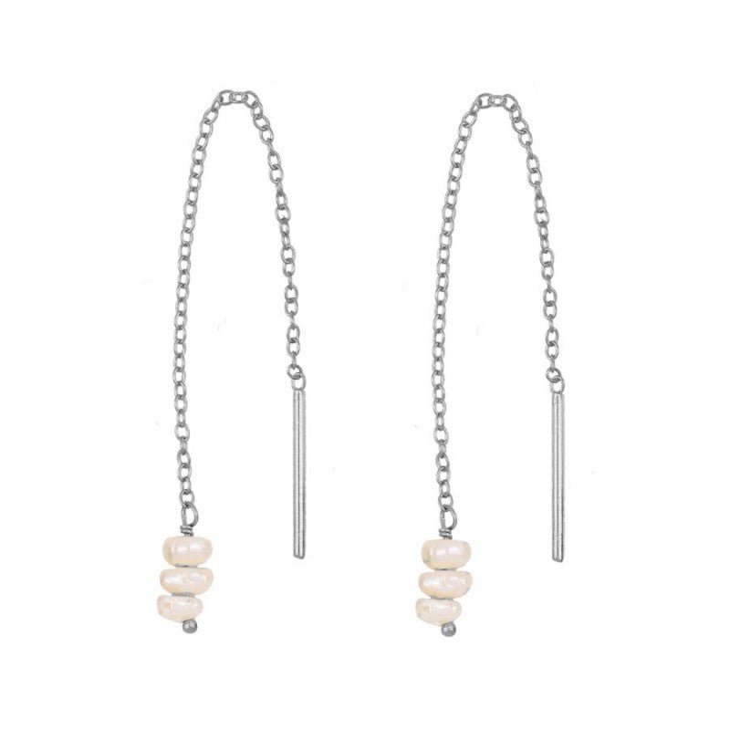 Pendientes Largos de Perlas