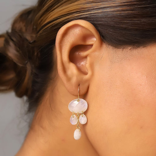 Pendientes 'Ninsun' - Piedra de Luna