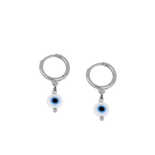 Pendientes Ojo Turco - Blanco