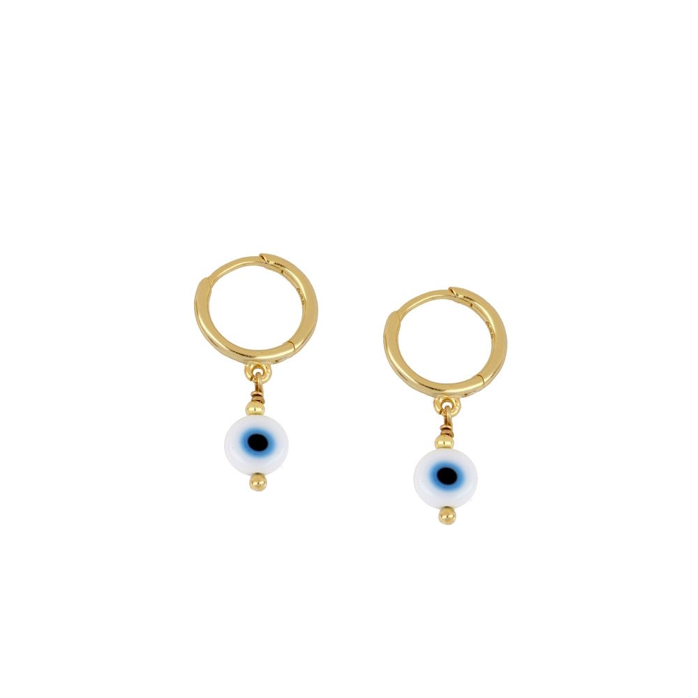 Pendientes Ojo Turco - Blanco