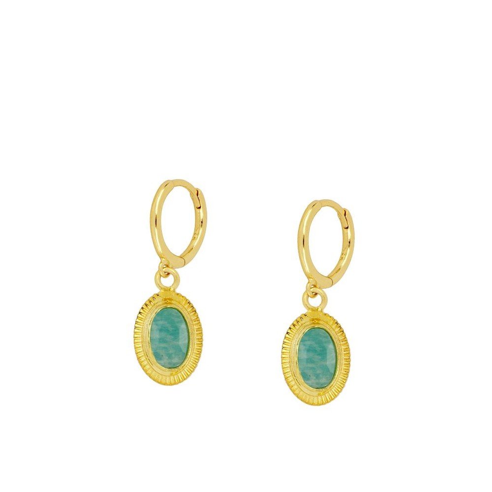 Pendientes 'Ovale' de Amazonita