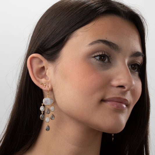 Pendientes 'Perséfone' - Piedra de Luna