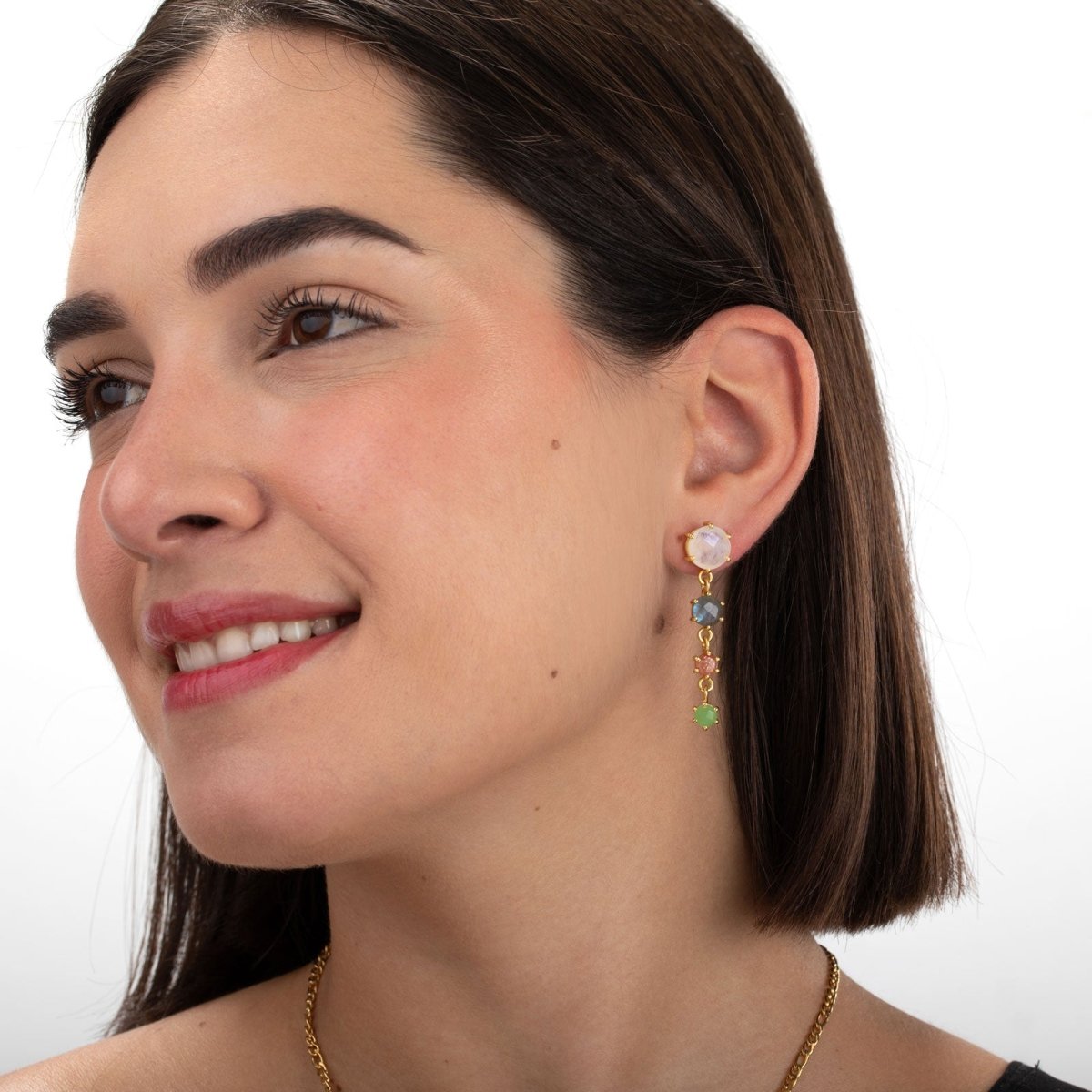 Pendientes 'Verbeia' - Bronce & Baño de Oro 18K