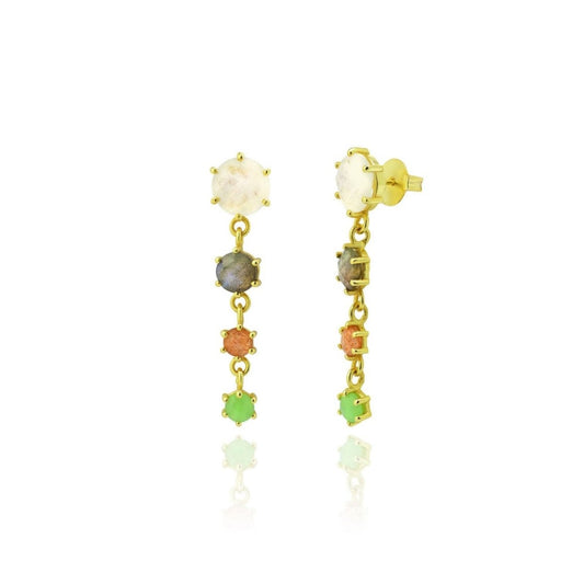 Pendientes 'Verbeia' - Bronce & Baño de Oro 18K