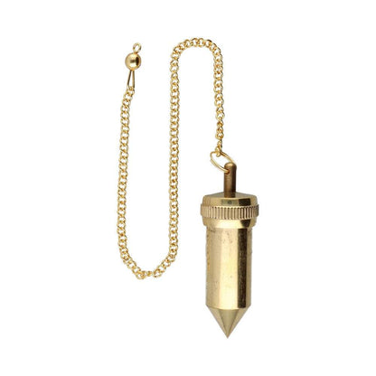 Péndulo de metal bala de bronce con testigo, utilizado en prácticas de espiritualidad y meditacion, de la marca Mystical Tienda.