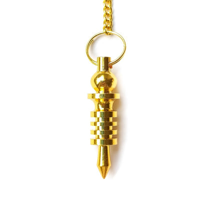 Péndulo de bronce Isis Mini de metal, con diseño detallado, utilizado para terapia y meditación.