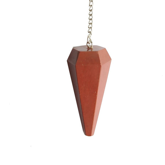 Péndulo de Jaspe Rojo facetado - Sensaido