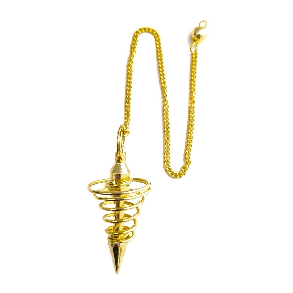 Péndulo Espiral de Metal Dorado - Sensaido