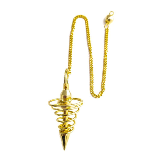 Péndulo Espiral de Metal Dorado - Sensaido