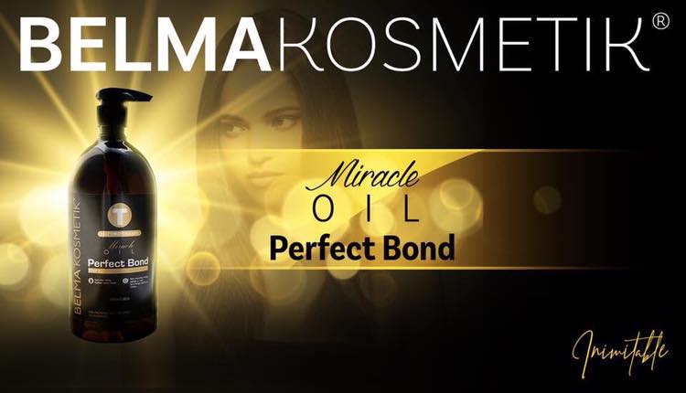 Aceite miracle de Belma Kosmetik Botox Perfect Bond de XARODIST, en botella con gotero, para cuidado de la piel.