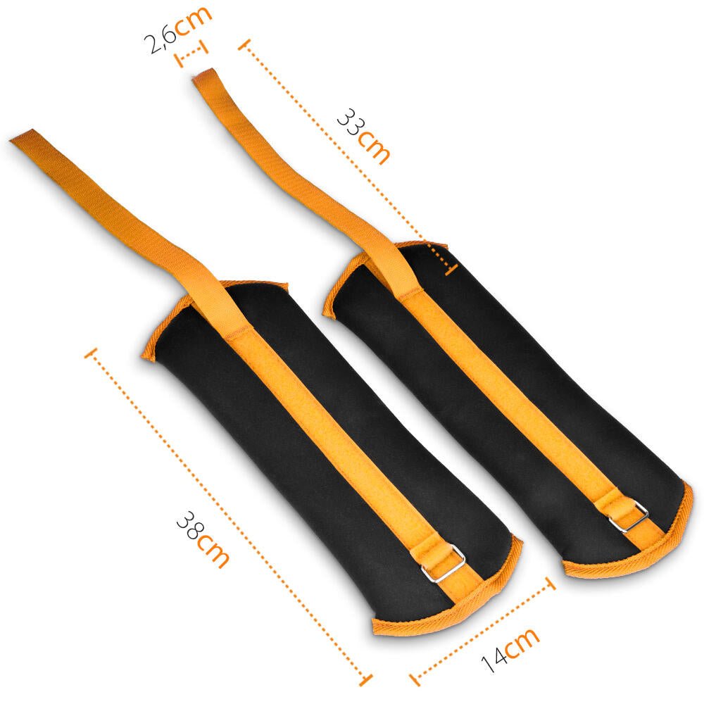 Pesas lastradas para tobillo y muñeca de 4kg con correa ajustable de la marca innovagizmo para entrenamiento de fuerza.