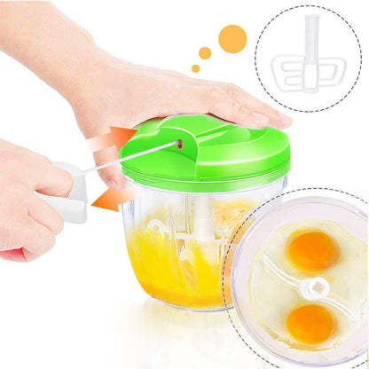 Picadora manual Mini Chef Innovagizmo de 900ml para cocina, con cuchillas y diseño compacto para preparar alimentos fácilmente.