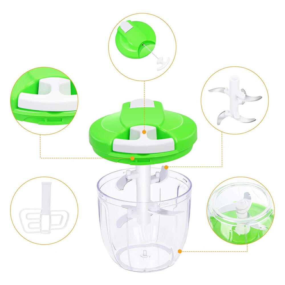 Picadora manual Mini Chef de Innovagizmo con capacidad de 900ml, fácil y rápida para preparar en la cocina.