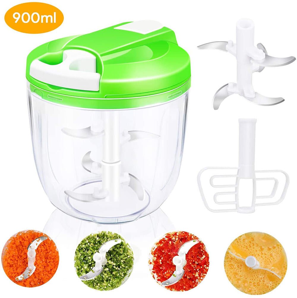 Picadora manual Mini Chef de innovagizmo con capacidad de 900ml, fácil y rápida para preparar en la cocina.